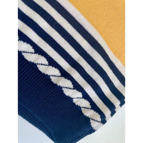 St. John Collection by Marie Gray Cami knit Sleeveless Blue/yellow Santana Sz S - Picture 9 of 12